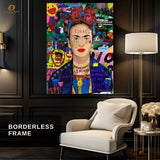 Blue Girl - Pop Art - Premium Wall Art