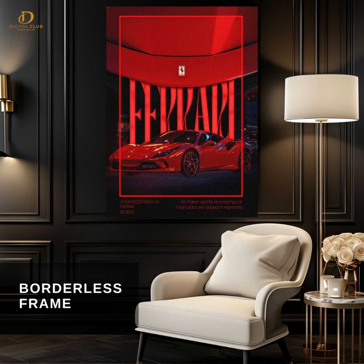 Ferrari -Cars- Premium Wall Art - Art Digital Club