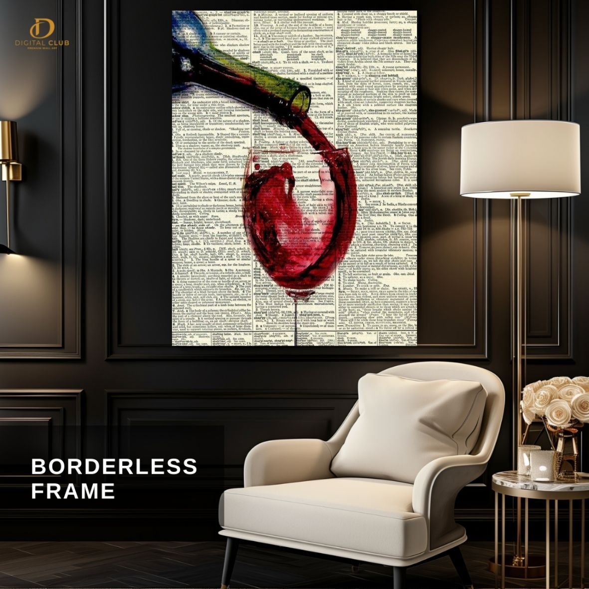 Red Vine Artwork  - Aesthetic- Premium Wall Art