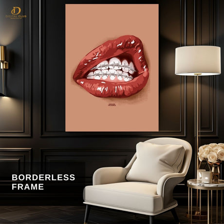 Lips Artwork  - Aesthetic- Premium Wall Art