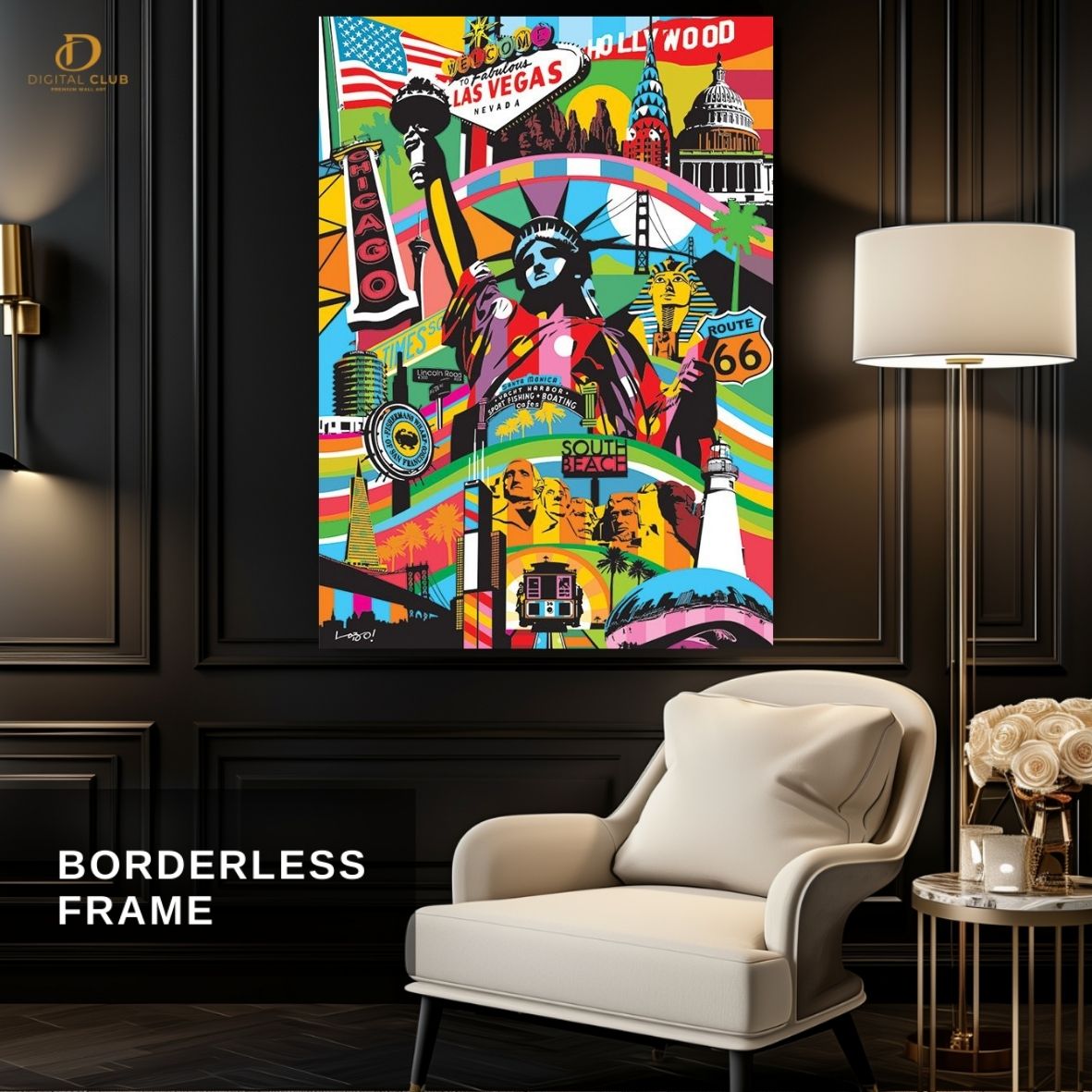 Las Vegas - Pop Art - Premium Wall Art