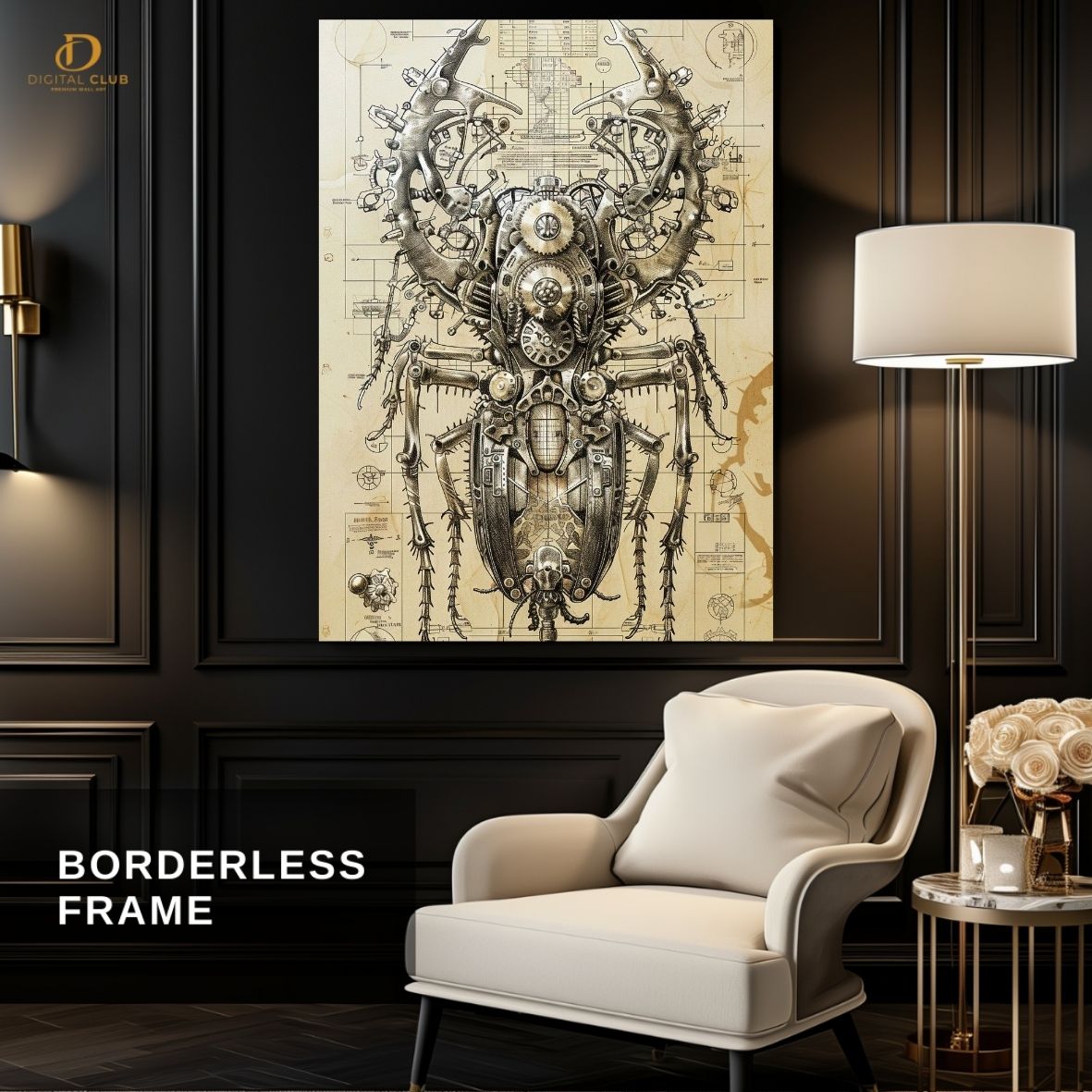 Spider Sketch - Office- Premium Wall Art
