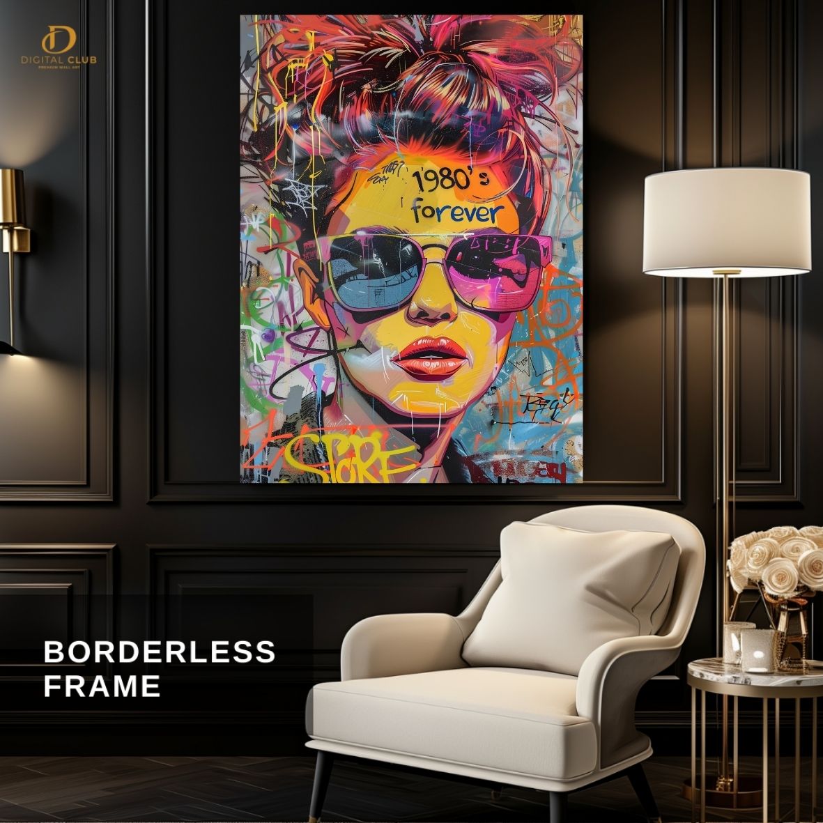 1980 Girl - Pop Art - Premium Wall Art