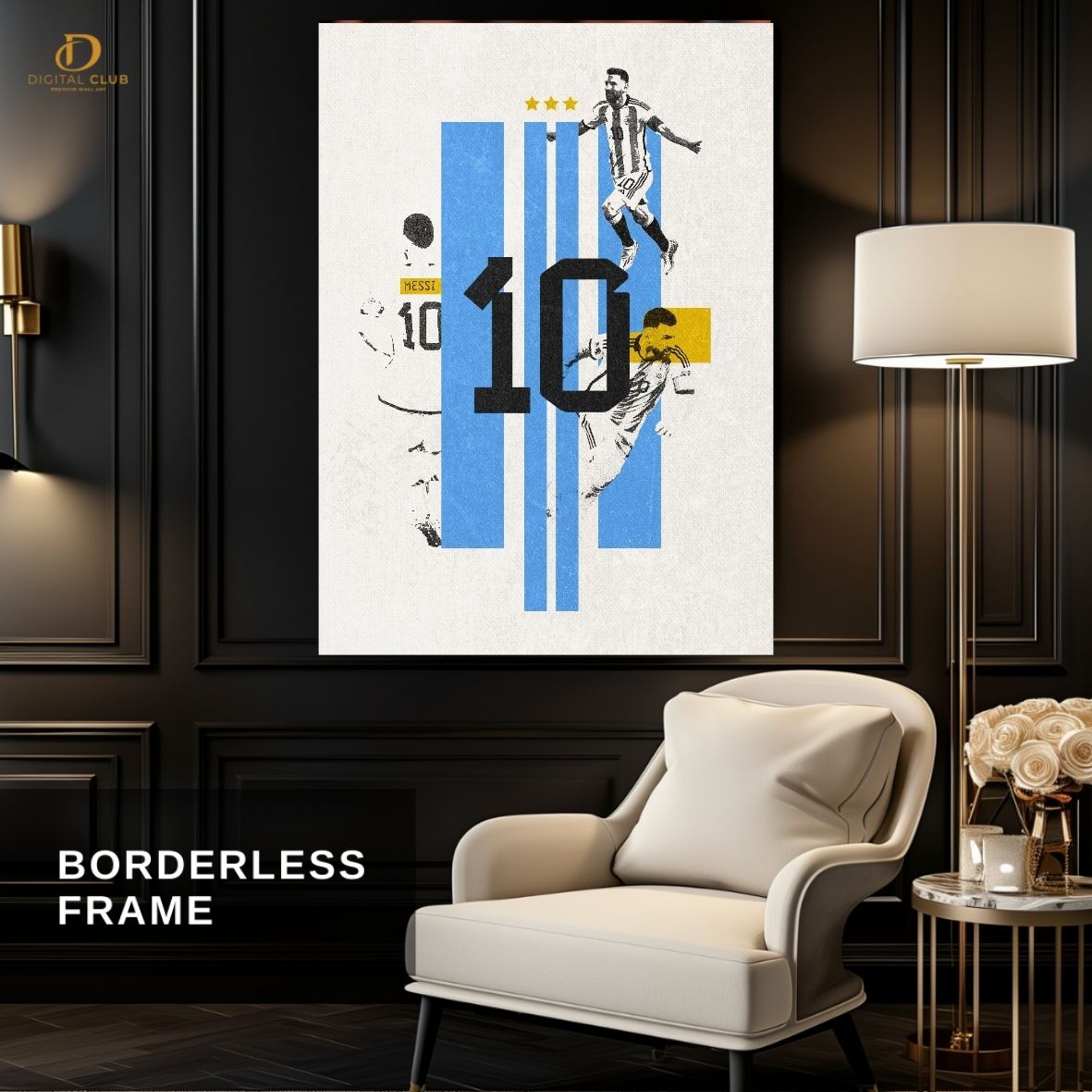 Messi 10 - FOOTBALL- Premium Wall Art