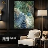 Map 2 - Vintage- Premium Wall Art