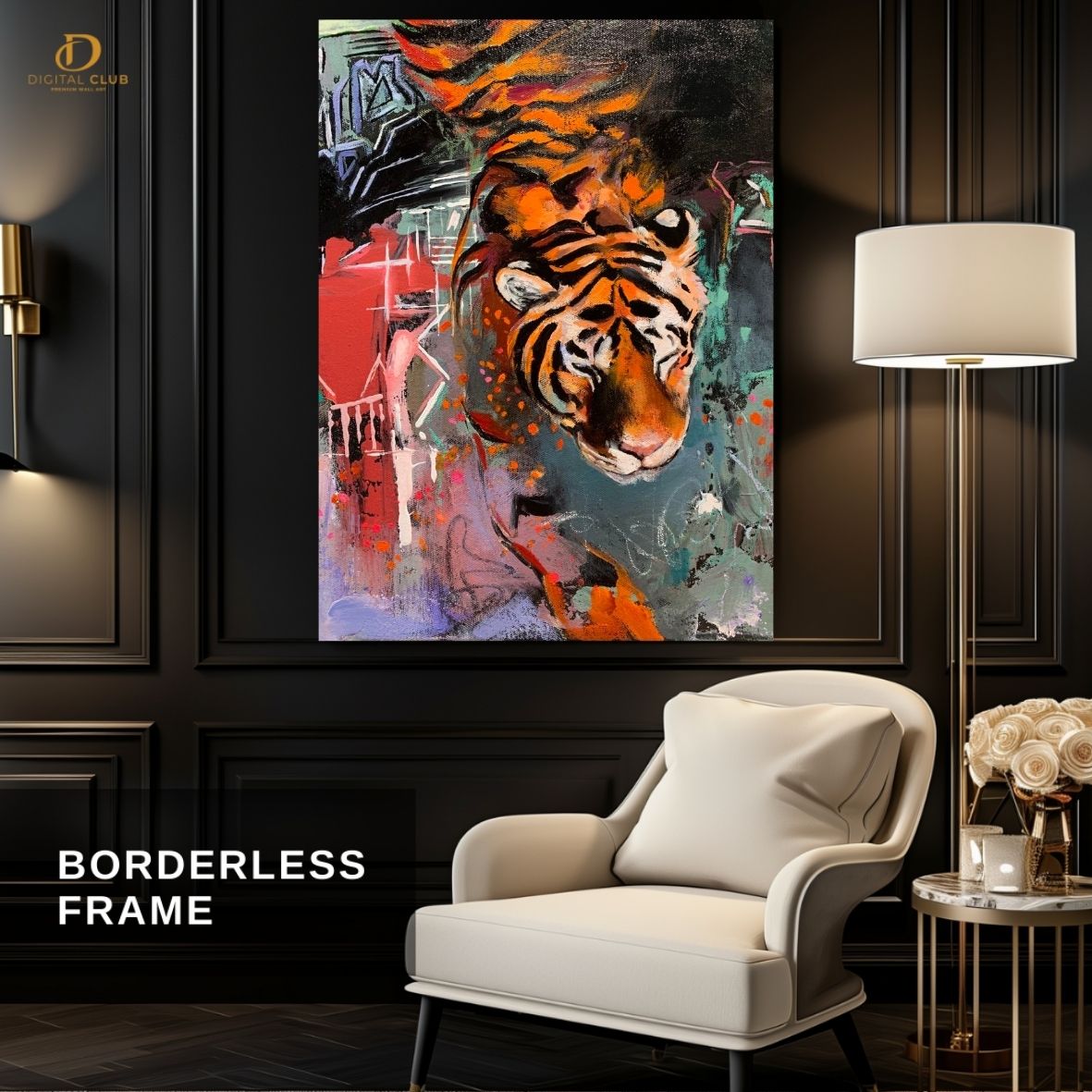 Tiger Artwork  - Aesthetic- Premium Wall Art