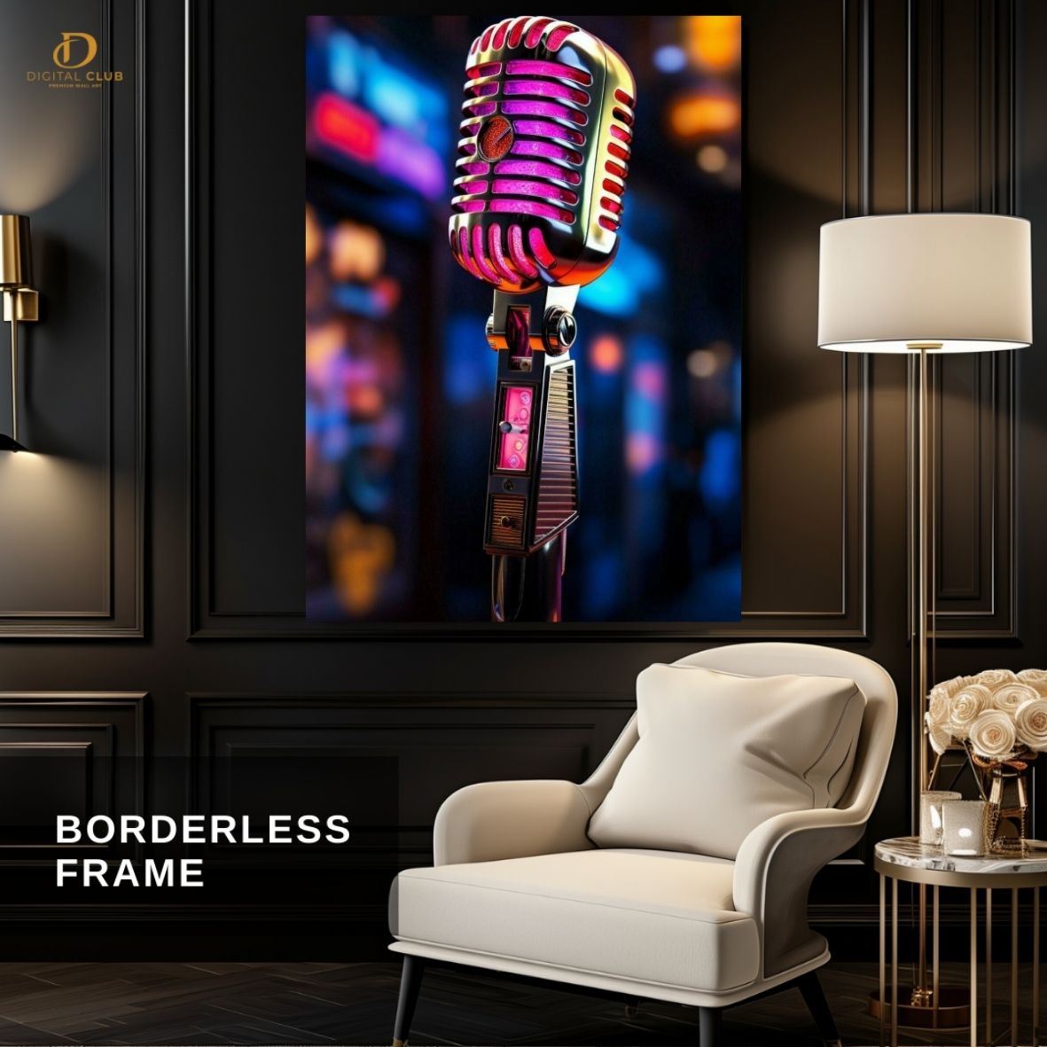 MIC - SINGING- Premium Wall Art