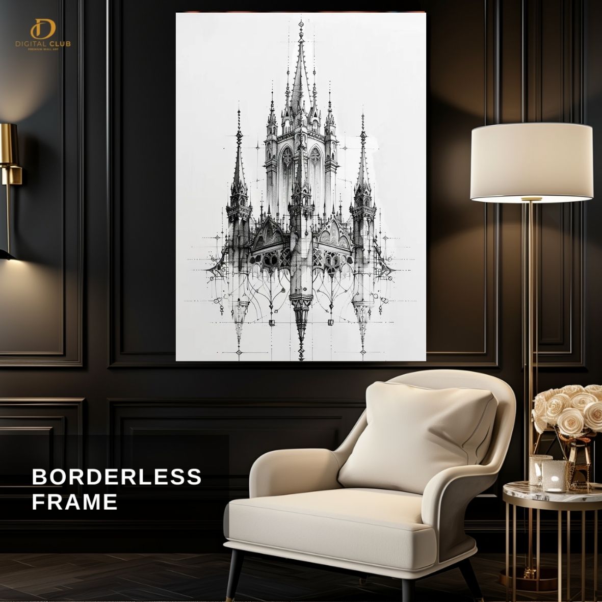 Castle Architecture - Vintage- Premium Wall Art