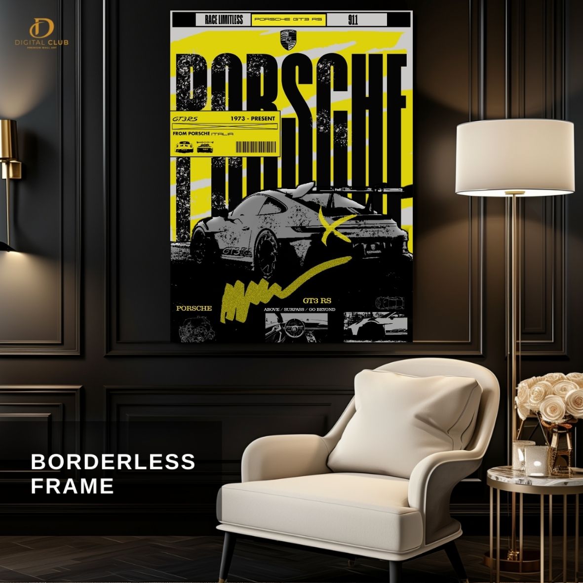 Porsche Graphic - Cars - Premium Wall Art