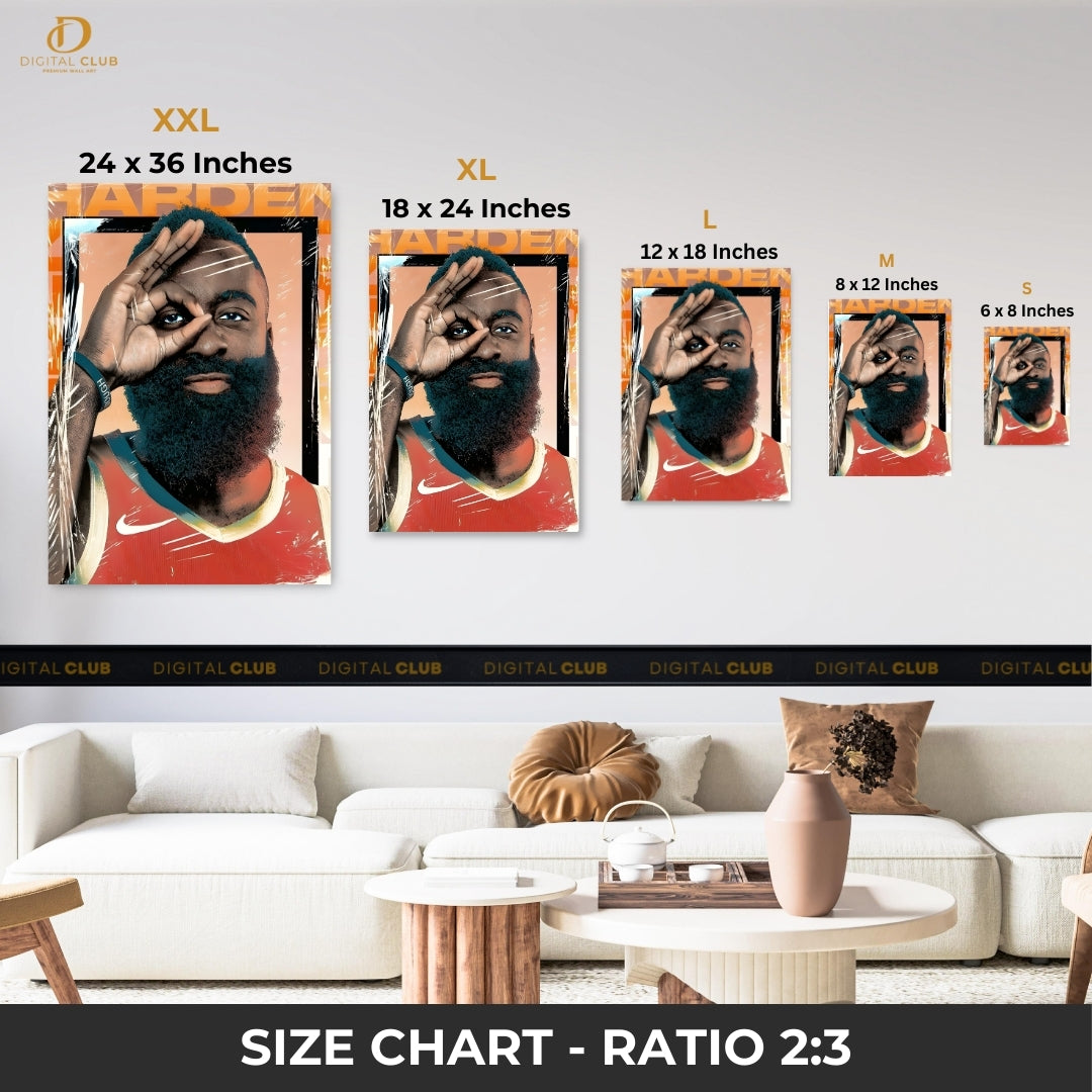 James Harden - NBA - Premium Wall Art