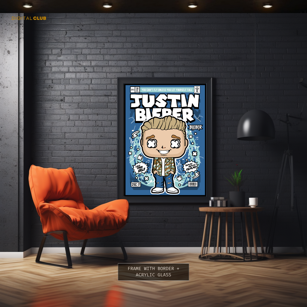 Justin Bieber Funko Pop Art Premium Wall Art