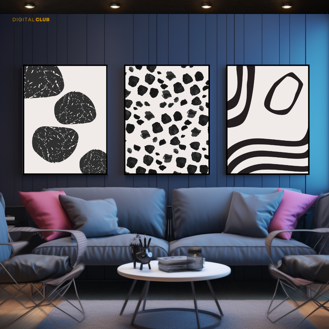 Abstract Art 10 - 3 Panel Wall Art