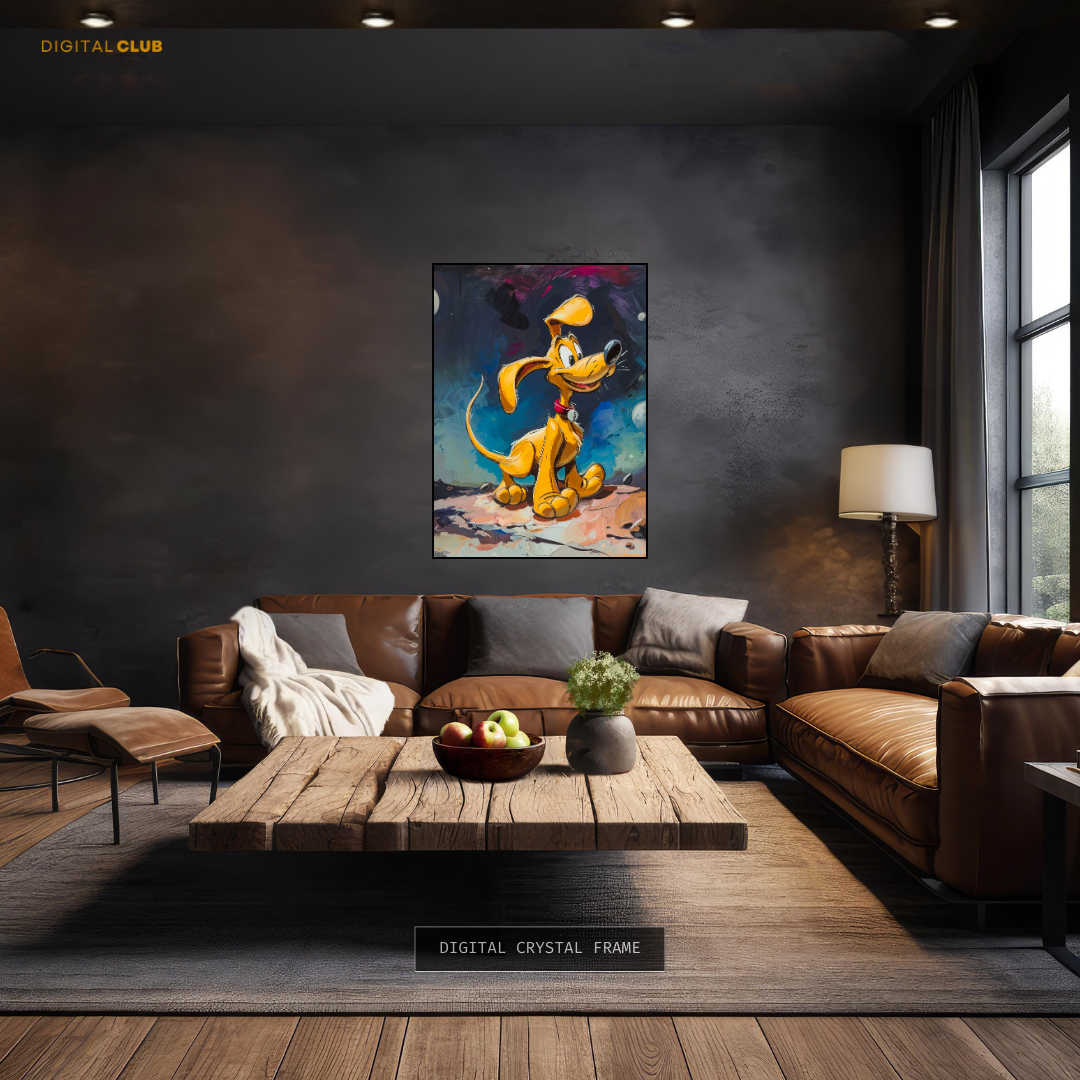 Pluto Disney Painting Premium Wall Art