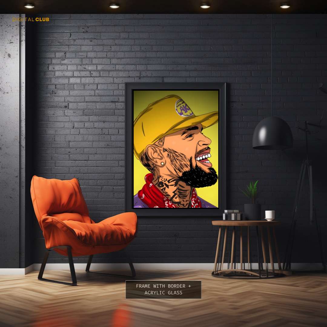 Chris Brown - Music Artist - Premium Wall Art