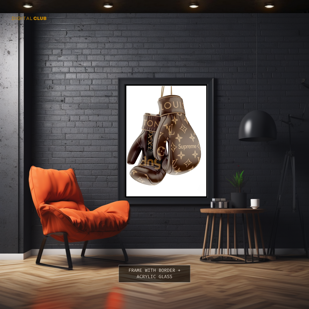 LV Boxing Gloves - Artwork - Premium Wall Art