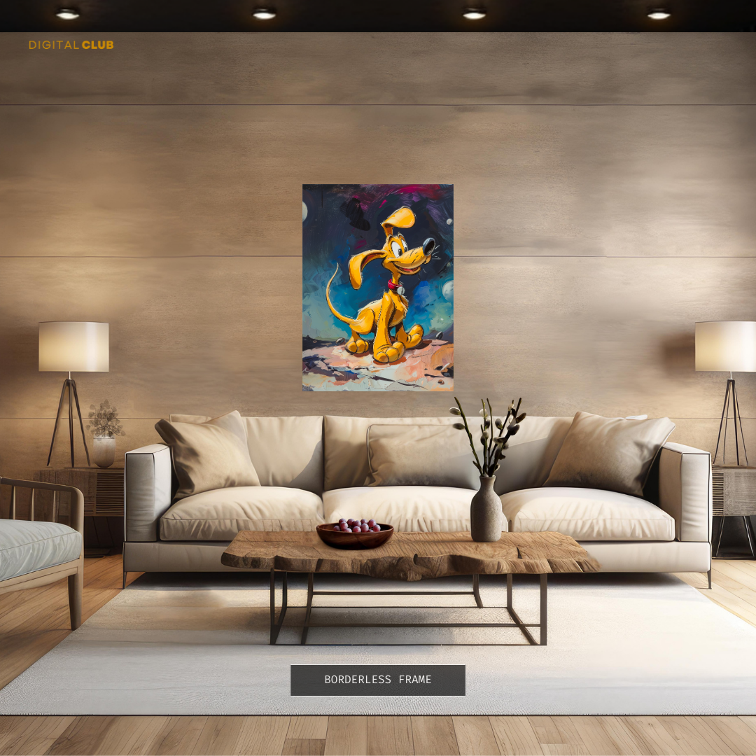 Pluto Disney Painting Premium Wall Art