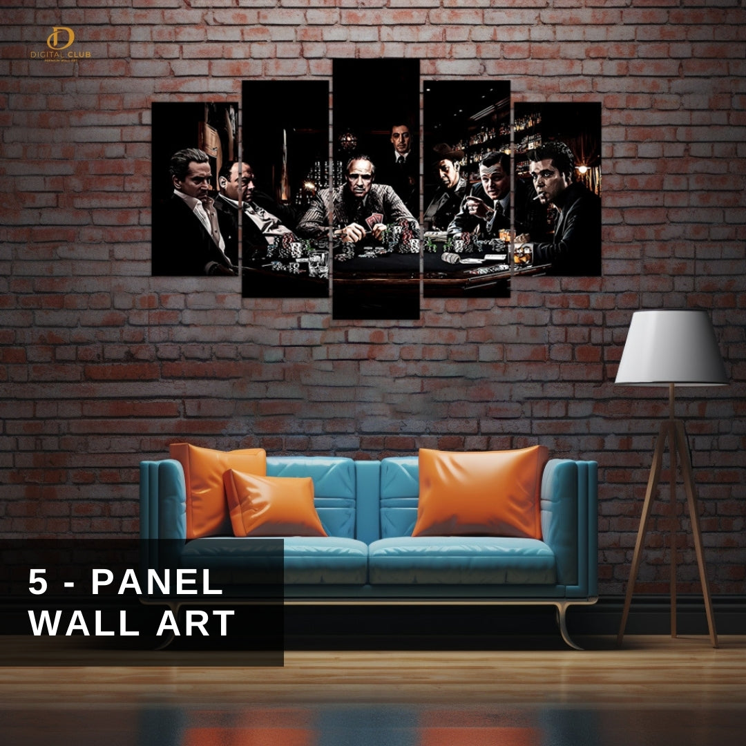 Godfather - Gangsters - 5 Panel Wall Art