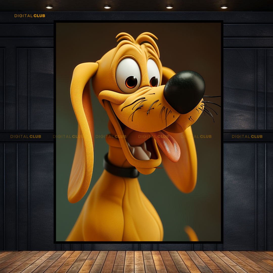 Pluto Disney Artwork Premium Wall Art