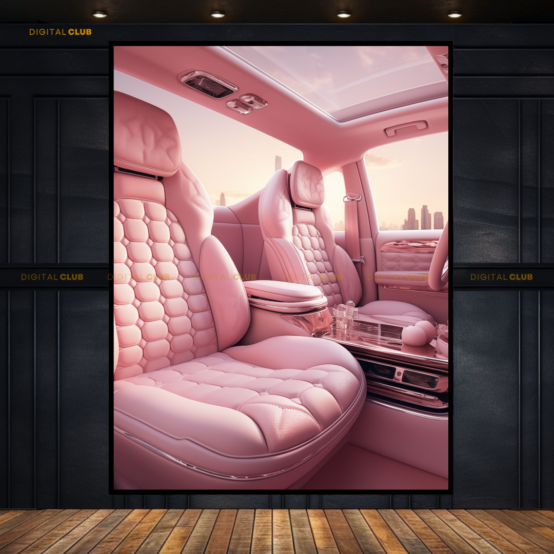 Luxury Interior Pink - Premium Wall Art