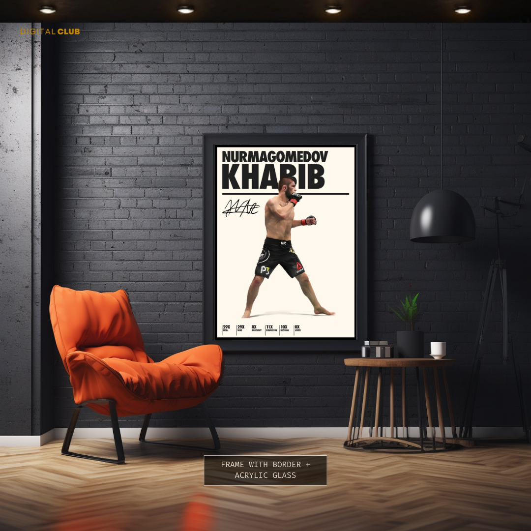 Khabib Signed Artwork - Premium Wall Art