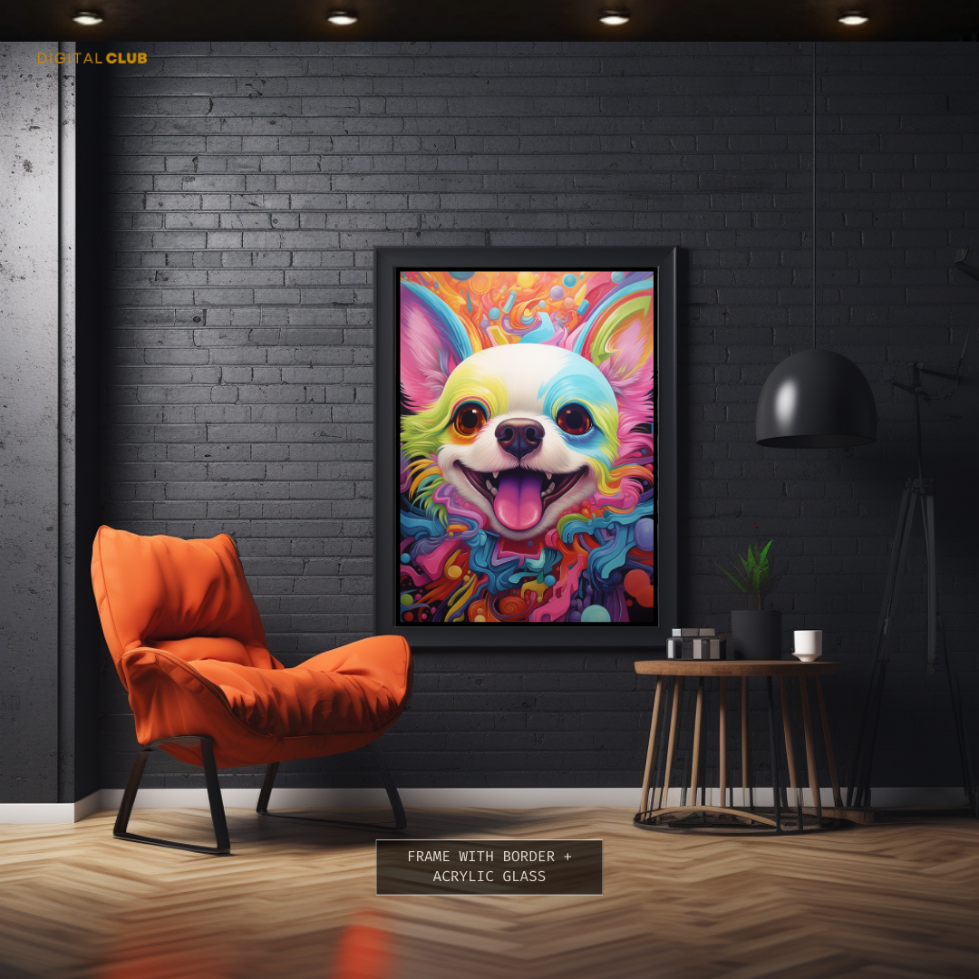 Dog Colour Splash 1 Premium Wall Art