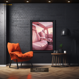 Luxury Interior Pink - Premium Wall Art