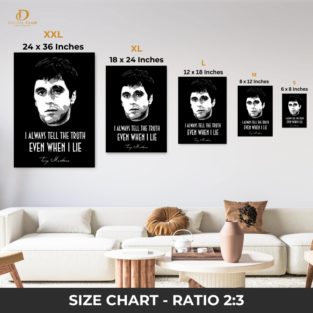 Tony Montana - Quote - Premium Wall Art