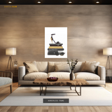 High Heel on Books Premium Wall Art