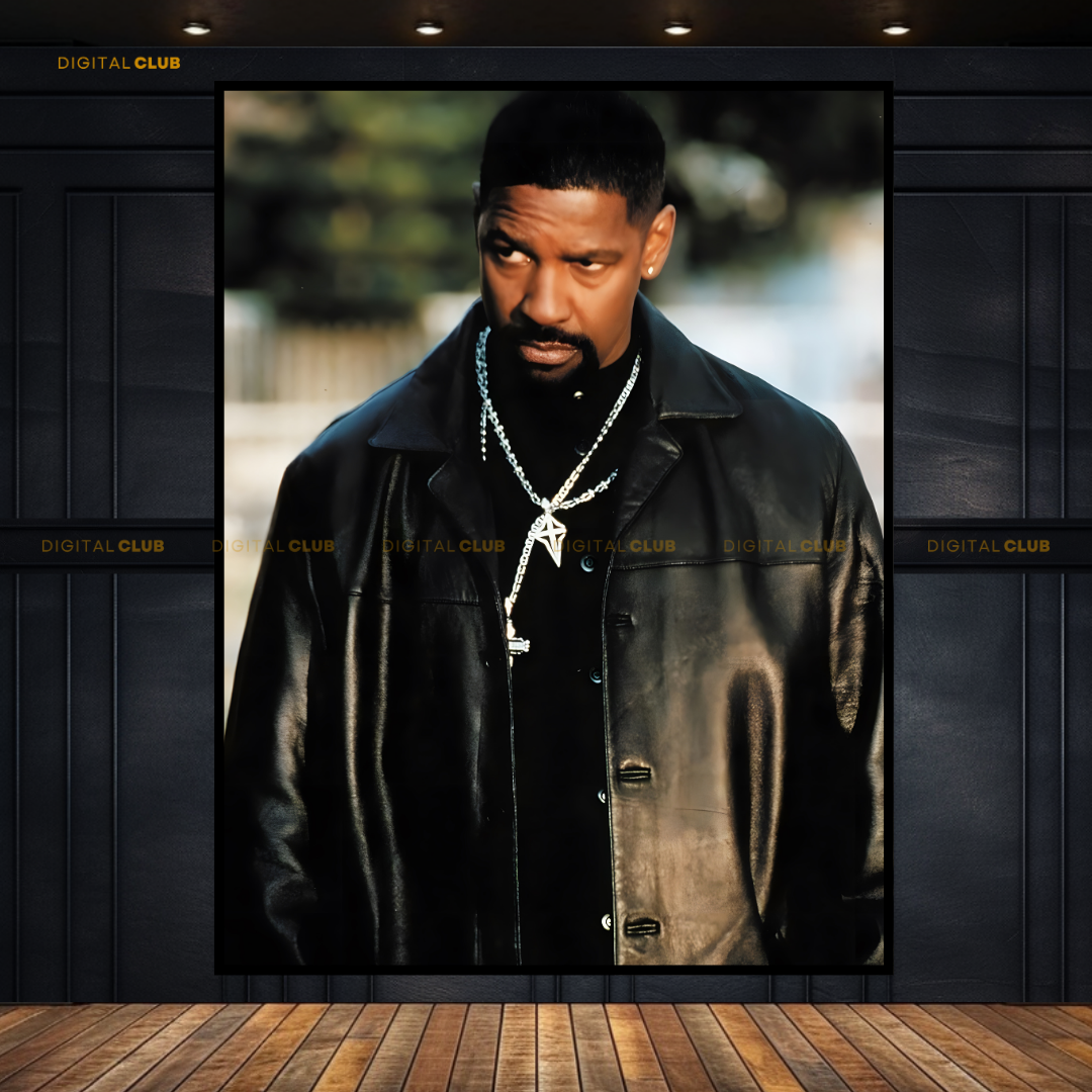 Denzel Washington Black jacket Premium Wall Art