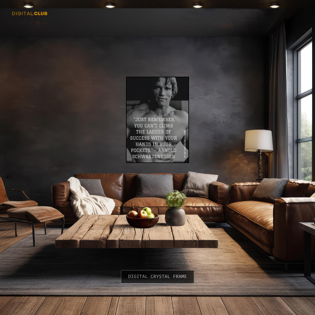 Arnold Schwarzenegger Quote Weight Lifting Premium Wall Art