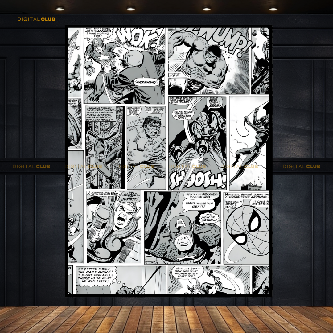 Marvel Super Heroes - Comic Artwork - Premium Wall Art