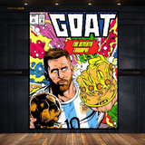 Messi GOAT - Football - Premium Wall Art