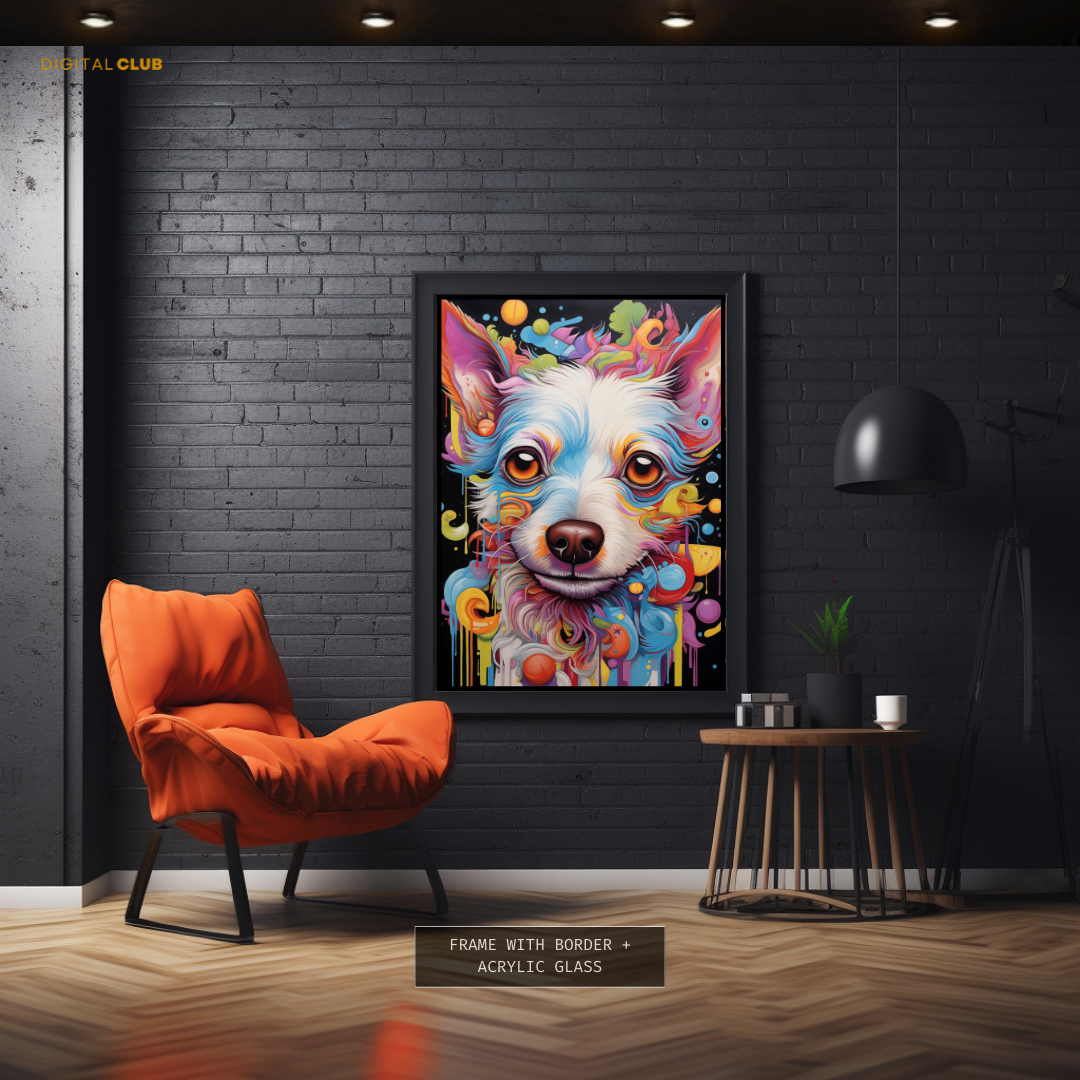 Dog Colour Splash 2 Premium Wall Art