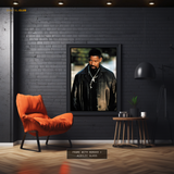 Denzel Washington Black jacket Premium Wall Art