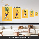 KAKA No 10 - Football - Premium Wall Art