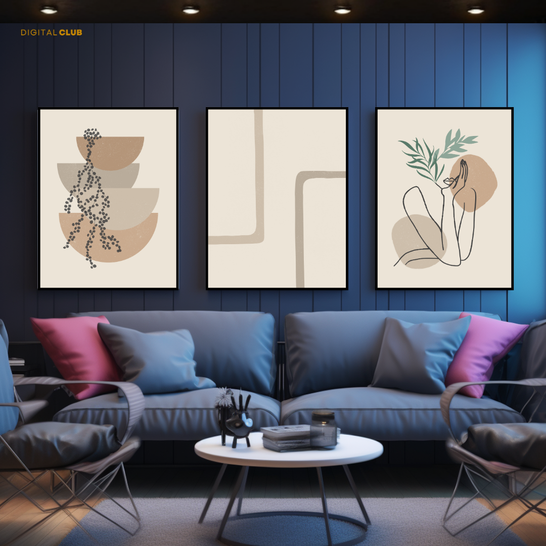 Boho Style Artwork 4 - 3 Panel Wall Art