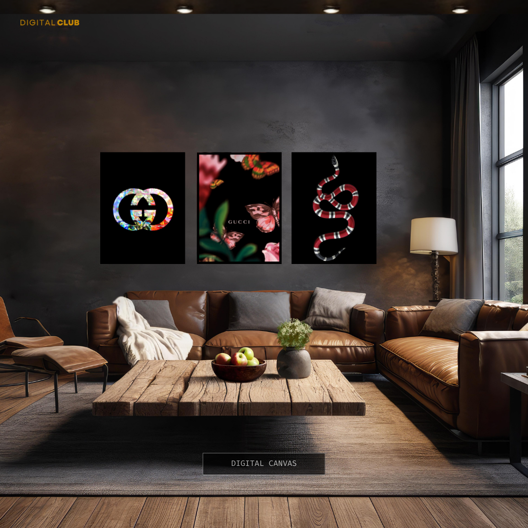 Gucci Artwork - 3 Panel Wall Art