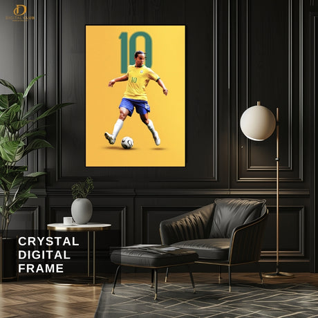 Ronaldinho No 10 - Football - Premium Wall Art