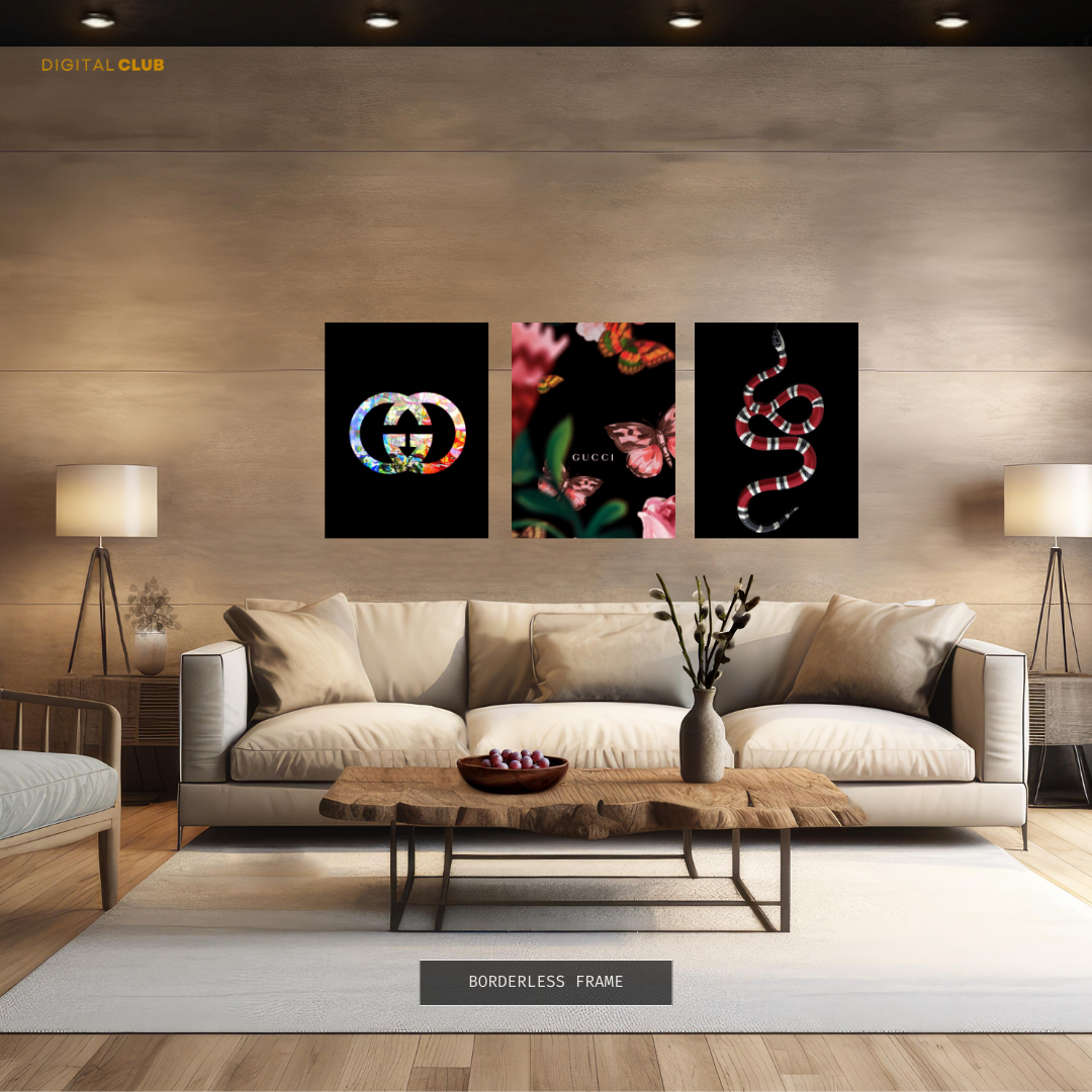 Gucci Artwork - 3 Panel Wall Art