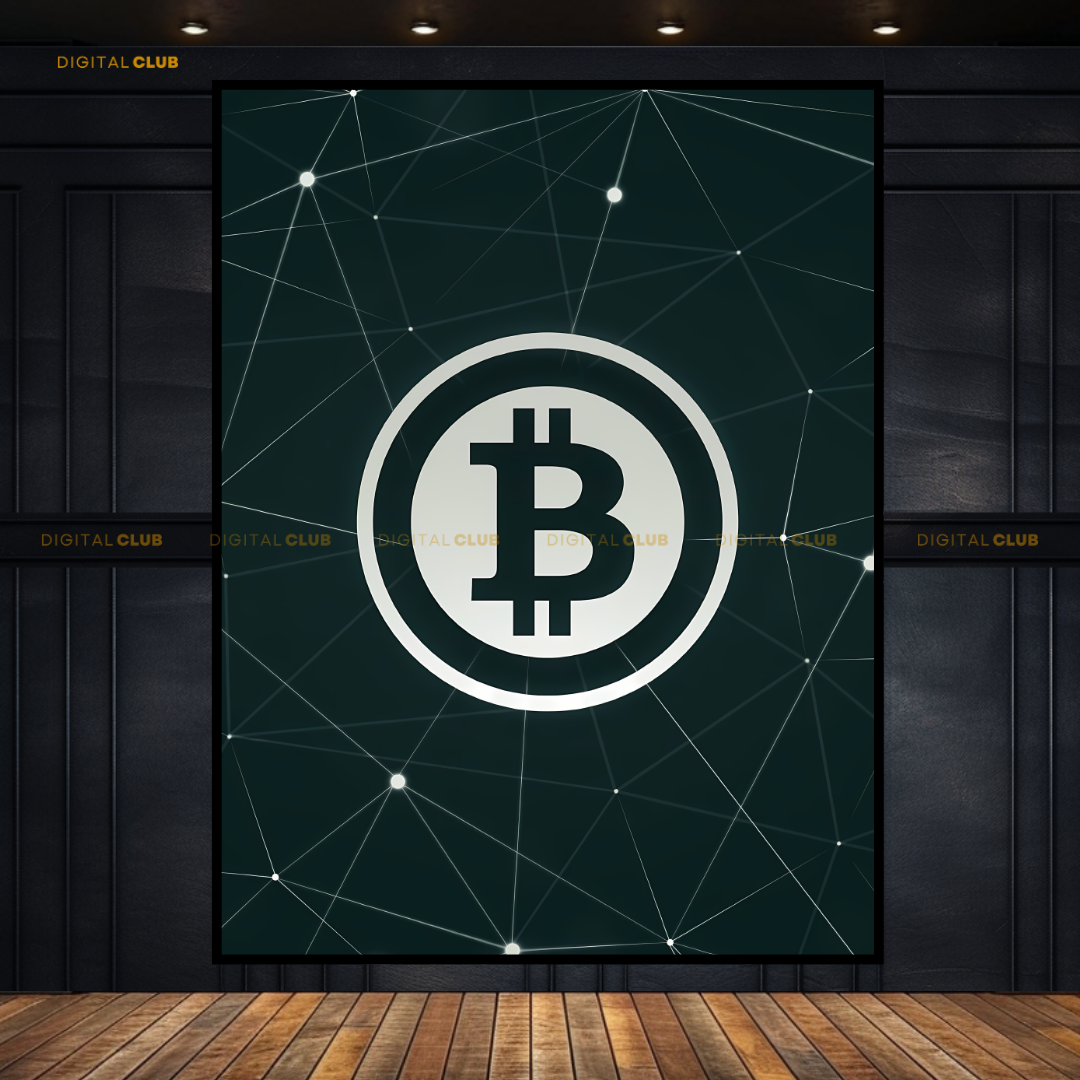 Bitcoin Logo Crypto - Premium Wall Art