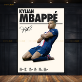 Kylian Mbappe Signed Artwork - Premium Wall Art