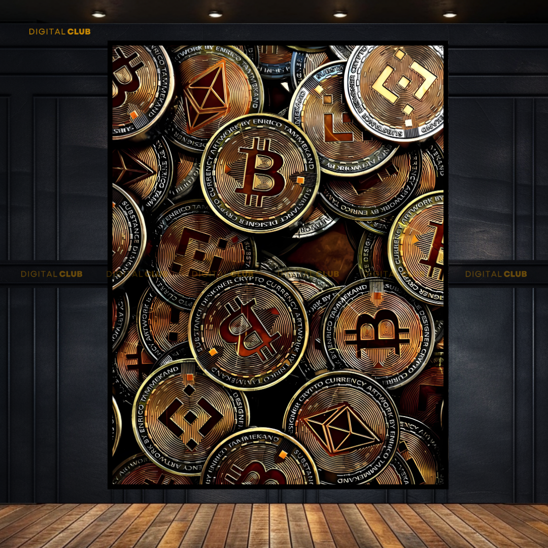 Crypto Currency - BTC - Premium Wall Art