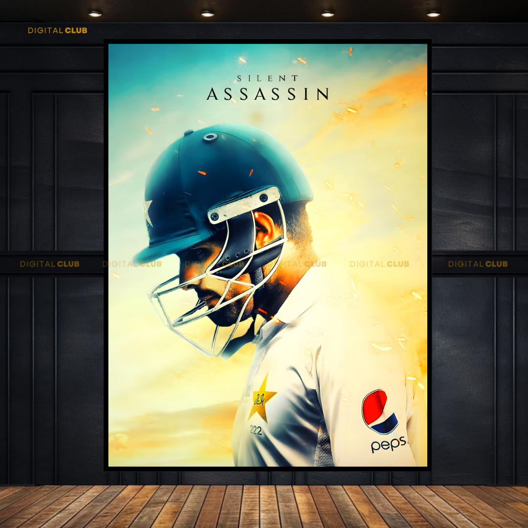 Babar Azam Silent Assassin Premium Wall Art