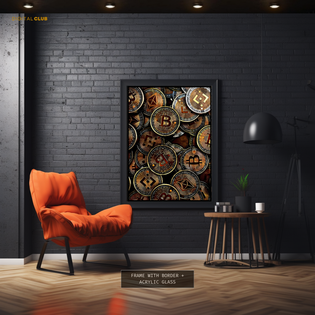 Crypto Currency - BTC - Premium Wall Art