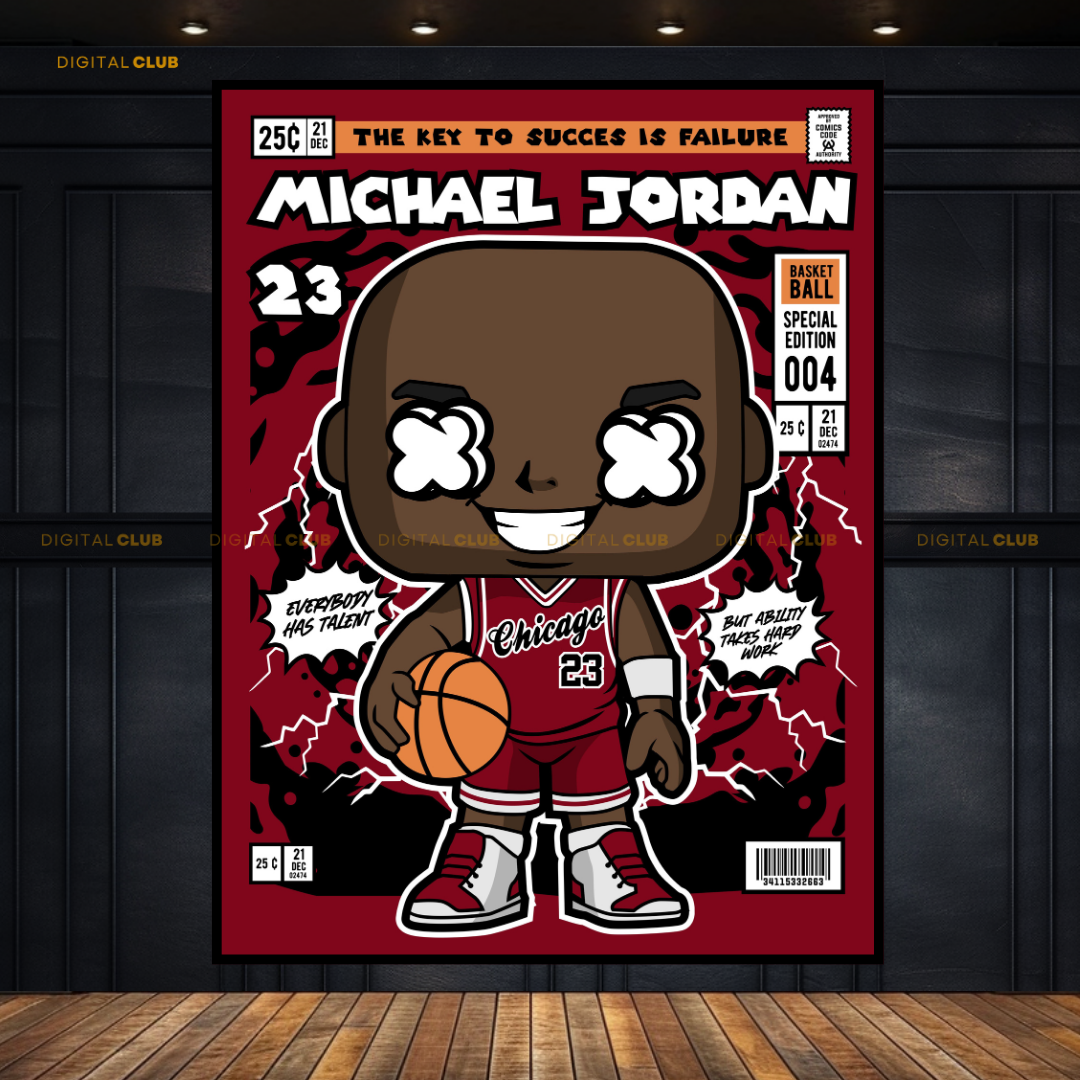 Michael Jordan Funko Pop Art Premium Wall Art