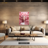 Girl with Pink Colour - Premium Wall Art