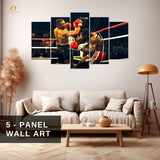 Mike Tyson - Champ - 5 Panel Wall Art