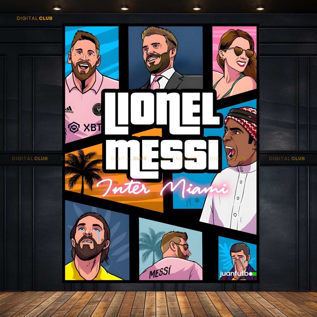 Lionel Messi GTA - Artwork - Premium Wall Art