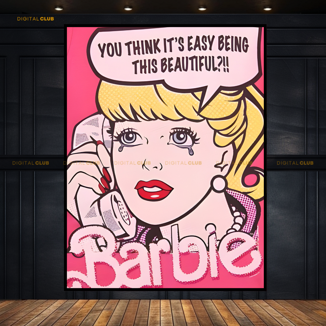 Barbie Comic - Artwork - Premium Wall Art