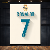 Cristiano Ronaldo 7 Real Madrid Premium Wall Art